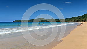 Nacpan Beach, one of the most beautiful beaches in El Nido, Palawan Island in Philippines