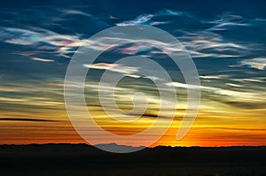 Nacreous cloud formation