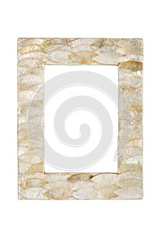 Nacreous shell picture frame