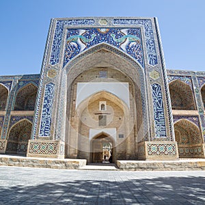 Nadir Divanbegi Medressa of Bukhara, in Uzbekistan photo