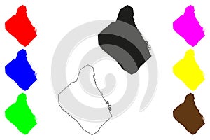 Nador city (Kingdom of Morocco) map vector illustration, scribble sketch Nador map