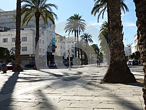 Nador marruecos large city at african coast. Streetscene