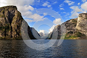 Naeroyfjord in Norway, UNESCO World Heritage Site