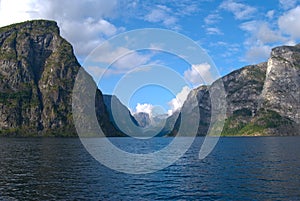 Naeroyfjord in Norway, UNESCO World Heritage Site