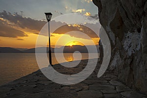 Nafplio city in Greece. View to old city of Nafplio, Peloponnese, Greece -Immagine