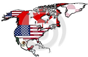 NAFTA countries map