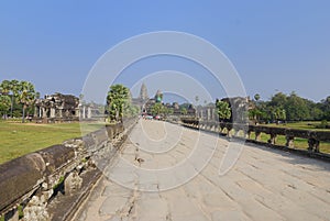 Naga Causeway in the front yard of Angkor Wat