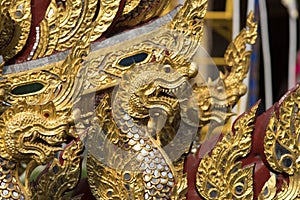 Naga , Dungeons & Dragon , Golden sculpture in Asia.