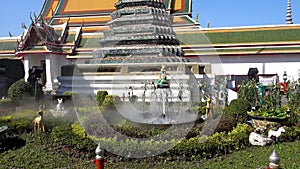 Naga Fountain garden at Wat Arun