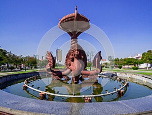 Naga Fountain, Phnom Penh, Cambodia