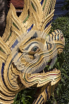 Chiang Mai - Naga at Wat Gate Karan - Thailand photo