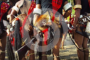 Naga people during hornbill festival in kohima photo