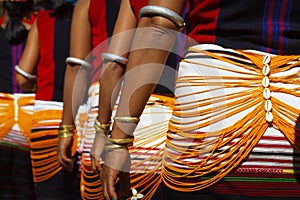 Naga people during hornbill festival in kohima photo