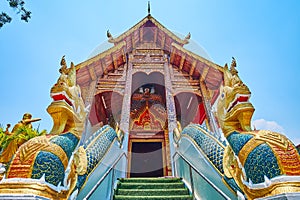 The Naga serpents of Wat Thung Yu Temple, Chiang Mai, Thailand