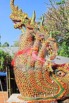 Naga Stair In Wat Phra That Doi Suthep, Chiang Mai, Thailand