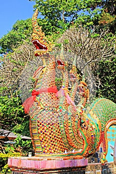 Naga Stair In Wat Phra That Doi Suthep, Chiang Mai, Thailand