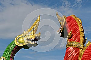 Naga statue displayed e sky