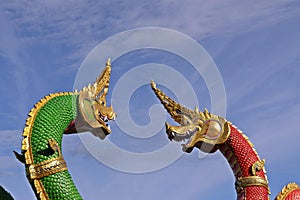 Naga statue displayed e sky