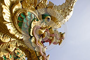 Naga statue located at Wat Phra That Choom Chum Sakon Nakhon.