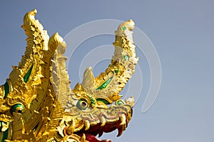 Naga statue located at Wat Phra That Choom Chum Sakon Nakhon.