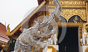 Naga at Wat Phra Sing, Chiang Rai, Thailand