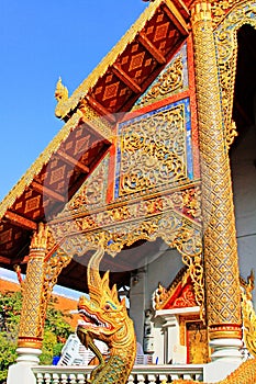 Naga In Wat Phra Singh, Chiang Mai, Thailand