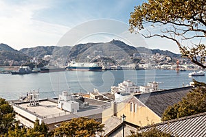 Nagasaki city view from Glover Garden viewpoint, Nagasaki, Japan