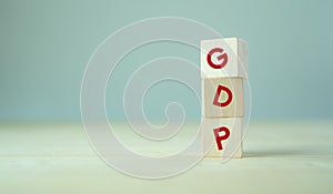 Nagative GDP, Gross domestic product in a recession.