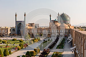 Naghsh-e Jahan Square and historical Shah Mosque on background, Isfahan