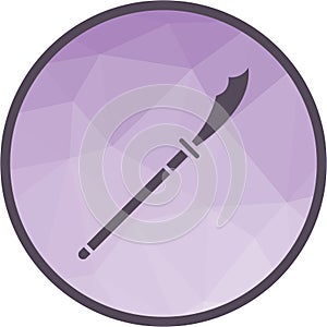 Naginata icon vector image.