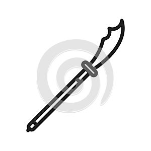 Naginata icon vector image. Suitable for mobile apps, web apps and print media.