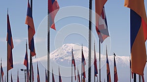 Nagorno-karabakh conflict, Azerbaijan war. Armenian flag on military cementary.