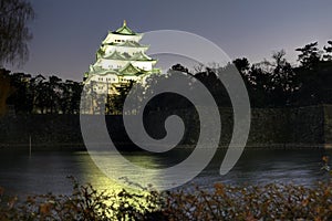 Nagoya Castle at night, Japan