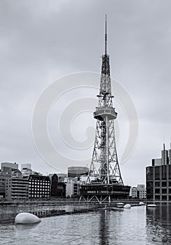 Nagoya TV Tower landmark of Sakae district commercial center of