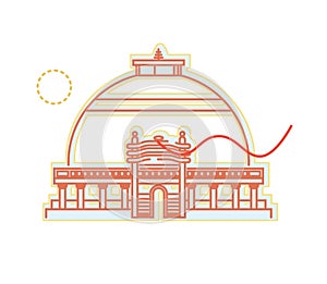 Nagpur City - Deekshabhoomi - Icon Illustration