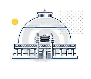 Nagpur City - Deekshabhoomi - Icon Illustration