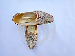 Nagra mojari shoes for groom in wedding ceremony