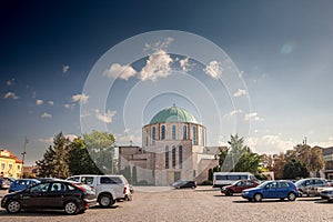 Nagyasszonya temple of Mohacs, called church of the annunciation on Szechenyi square. It\'s a major catholic church of hungar