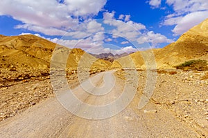 Nahal Amram desert valley and the Arava desert landscape