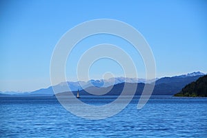 Nahuel Huapi Lake and Andes Mountains in Bariloche.