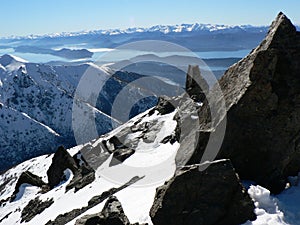 Nahuel Huapi Lake in winter sunshine