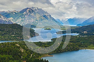 Nahuel Huapi national park from Cerro Campanario near Bariloche, Argentina photo