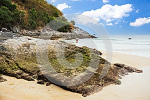 Nai Han Beach with blue sky in summer Phuket Thailand