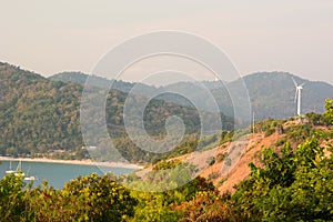 Nai Harn beach and Windmill viewpoint. View from Phromthep Cape. Phuket. Thailand