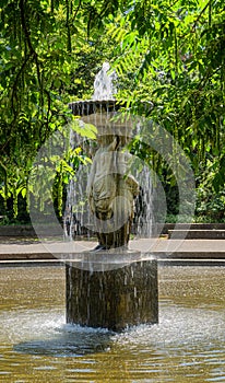 Naiad Fountain in Najadenbrunnen Palace Gardens Karlsruhe. Germany, Baden Wuerttemberg, Europe