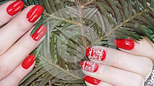 Nail art manicure.