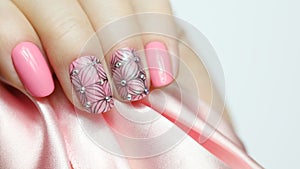 Nail art manicure.