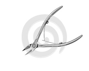 Nail clippers isolated on white
