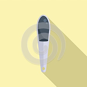 Nail cutter icon flat vector. Polish element
