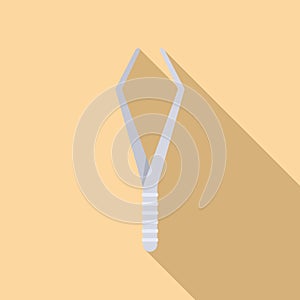 Nail forceps icon flat vector. Polish element